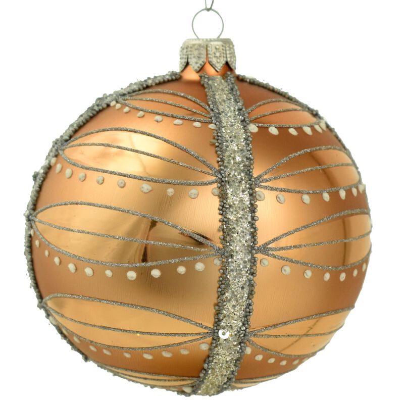 Szklo-Dekor Brown Ball W. Silver Decor image number 0